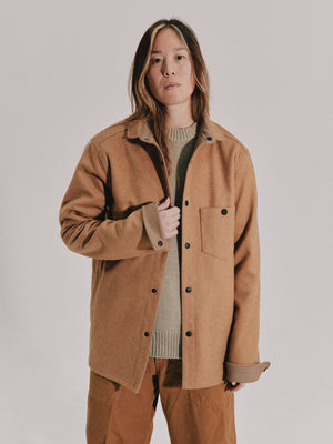 Recycled Wool Shirt Camel